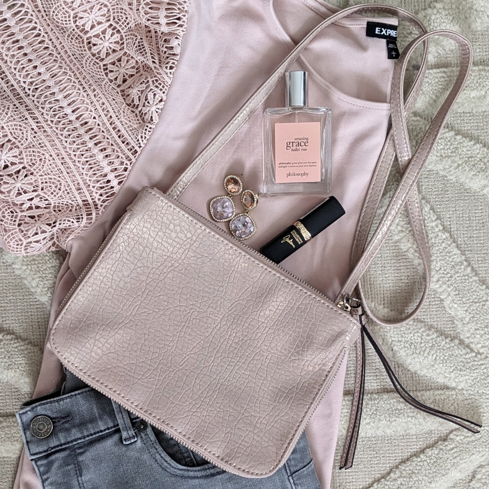 Express Pink/Rose Gold Crossbody Bag
